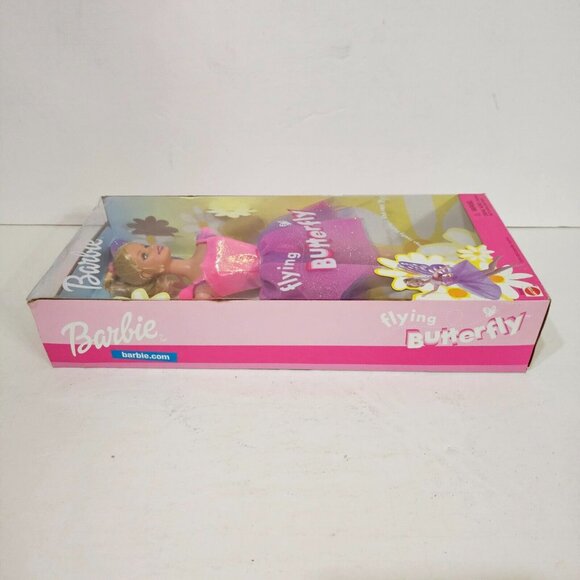 2000 Mattel Flying Butterfly Barbie Doll #29345 Her Wings Flutter Wind-up L1044 - Picture 3 of 6